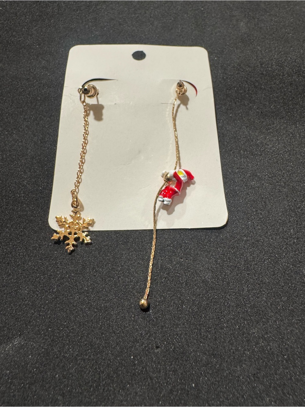 Fashion Jewelry Red Santa Hat and Stocking Stud Earrings - Picture 3 of 3